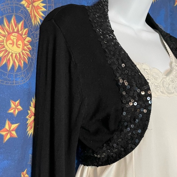 Y2K black sequin Urban Behavior shrug - Picture 4 of 6